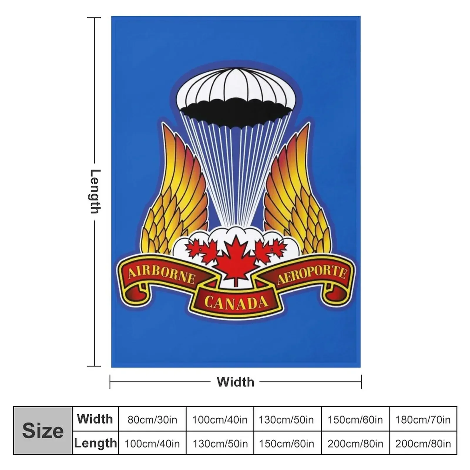 CANADIAN AIRBORNE REGIMENT Throw Blanket blankets and throws bed plaid Blankets