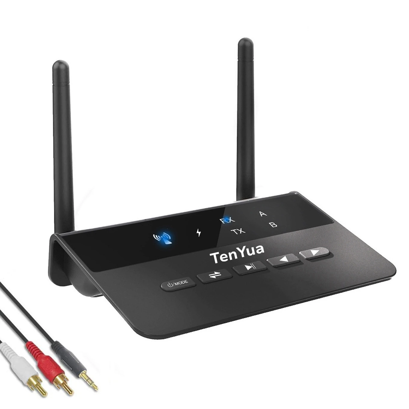 90M Bluetooth 5.0 Transmitter Receiver  Aptx HD LL Low Latency Wireless Audio Adapter 3.5mm AUX RCA Jack for PC TV Headphones