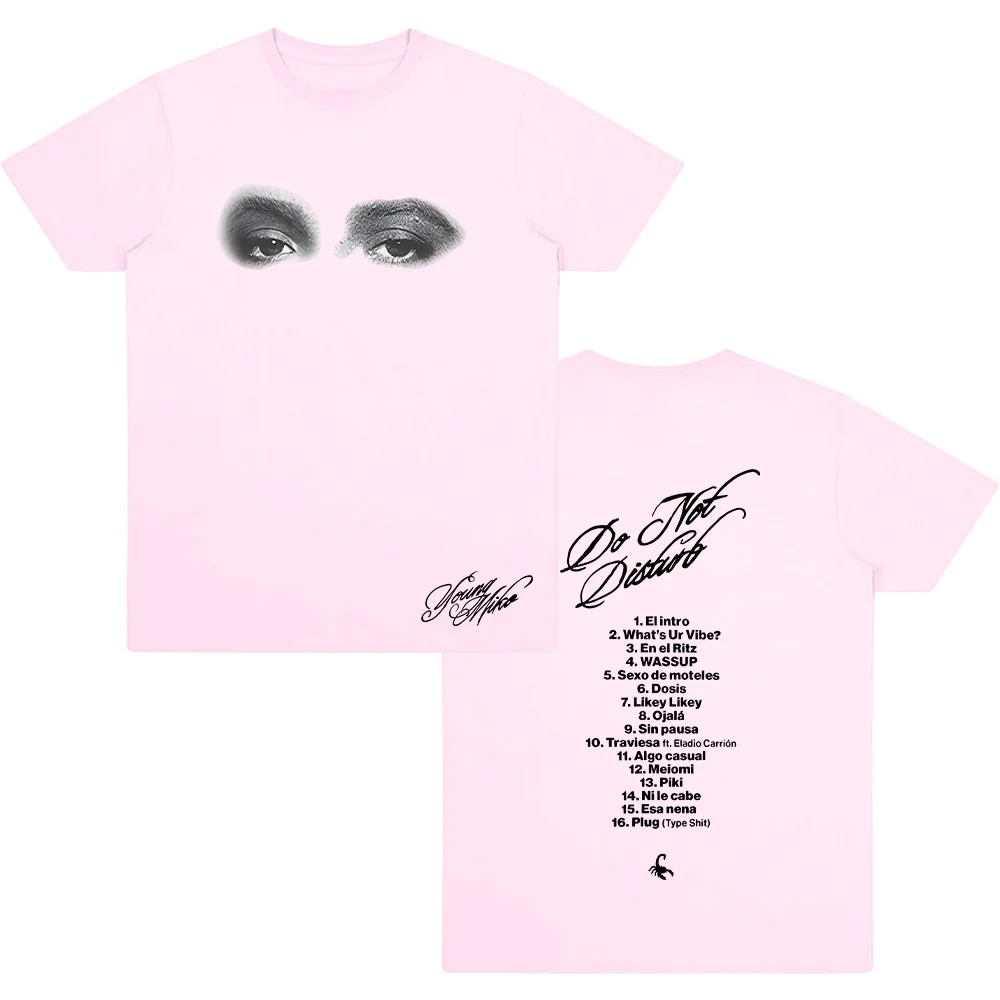 ラウンドネック Tシャツ ヤングミコ ディストレスドゥアブルツアー Tシャツ メンズ レディース ヴィンテージ ピュアコットン トップ クラシック 衣類 Oネック 半袖