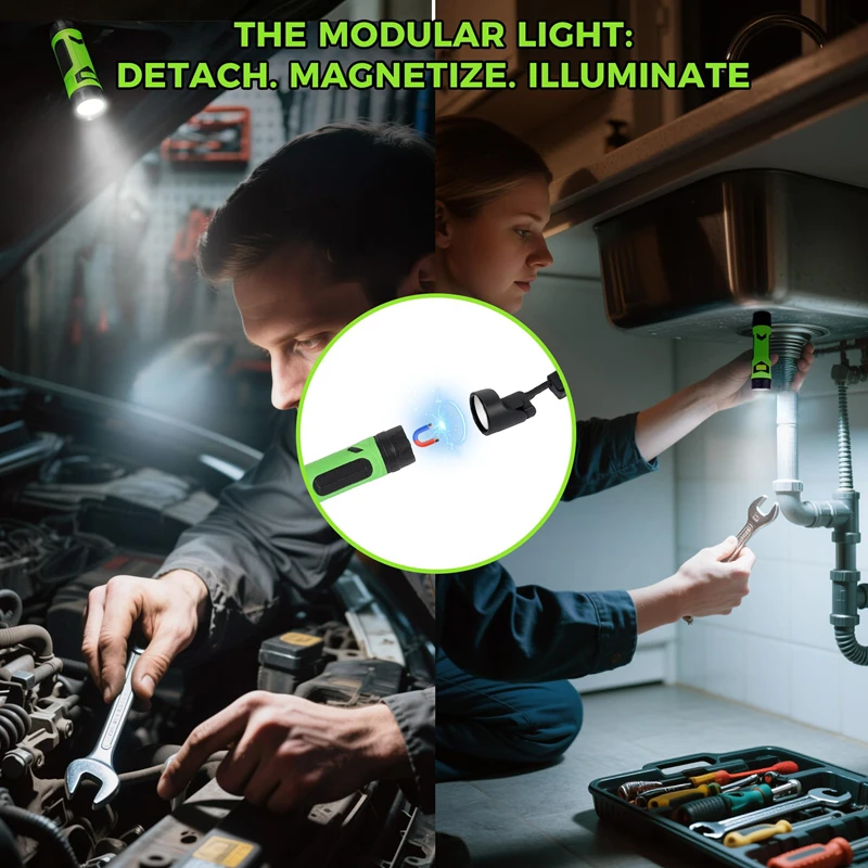 Portable Lighting With Usb Charging And Led Neck Hanging Dual Lights For Emergency Maintenance For Night BBQ And Maintenance