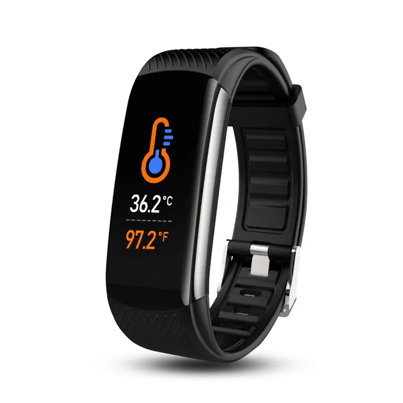 Fitness Bracelet For IOS Android Phone C6T Smart Watch Men Women Waterproof Wristband Body Temperature Monitor Smartwatch