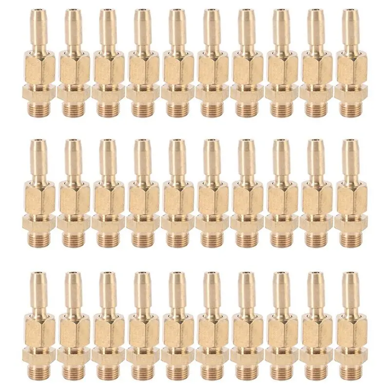 A36T-30Pcs 1/8 Inch DN6 Brass Gushing Spray Water Fountain Nozzles Universal Water Curtain Nozzle