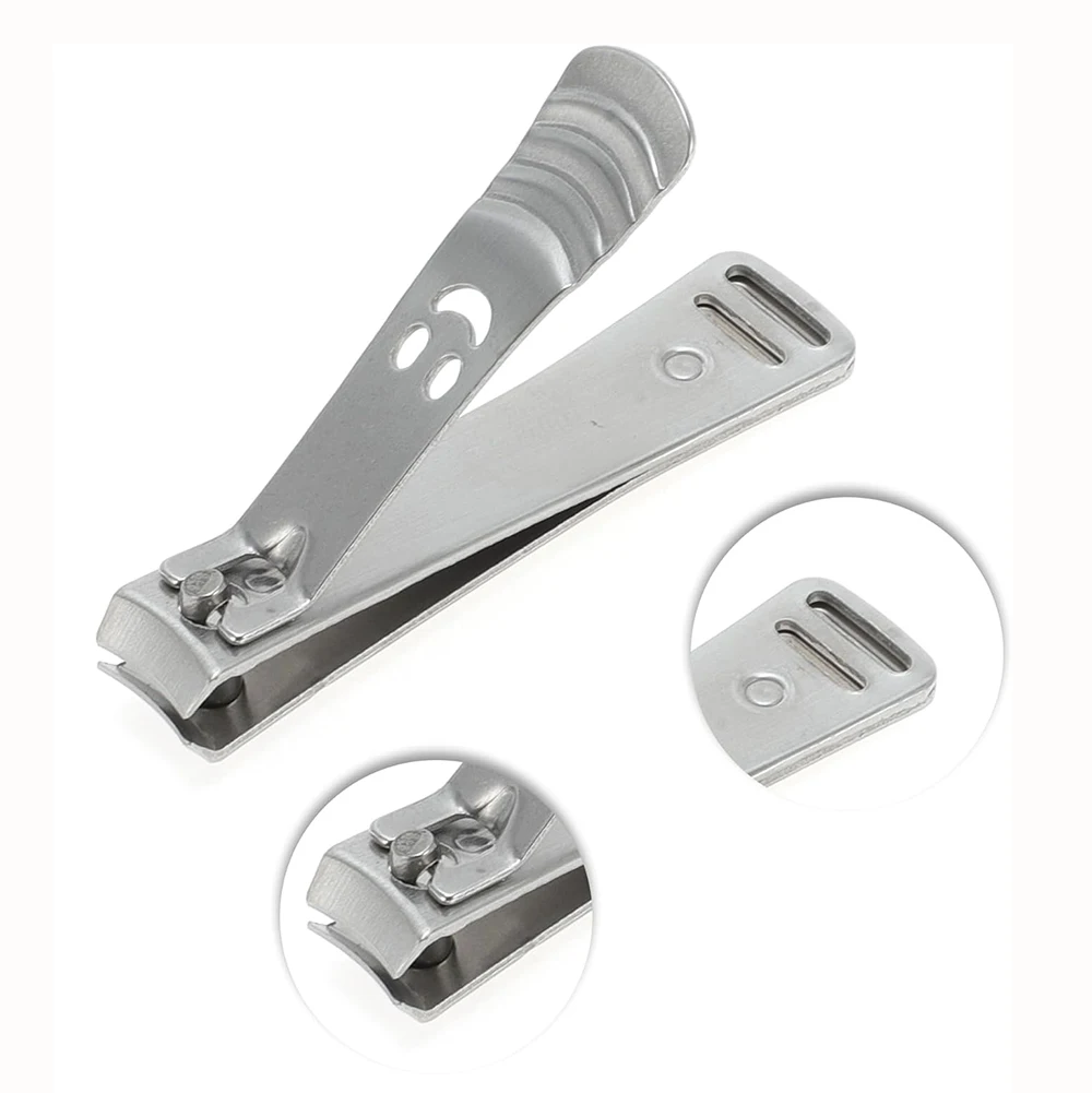 Cortauñas cortador de uñas, cortaúñas de acero inoxidable, recortador dedo del pie manicura tijeras de uñas herramienta pinza para cutículas