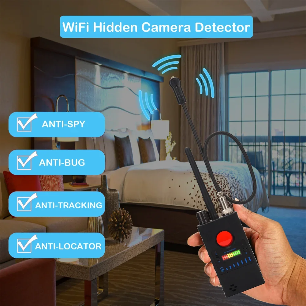 G328 High Sensitivity Anti Candid Camera Detector Bug Anti-spy Wireless RF Signal Finder  GSM Tracker Lens GPS Tracker Scanner