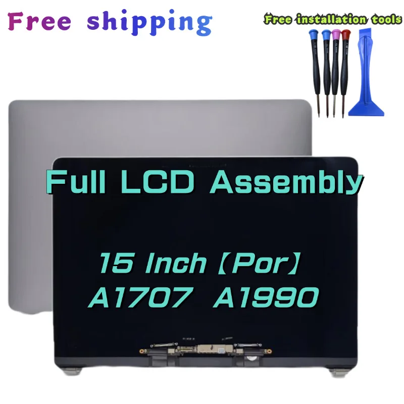 New ! For A1707 A1990 MacBook Pro Retina 15 inch Original Brand New LCD Dispiy Screen  Full Assembly Gray Silver 2016-2019