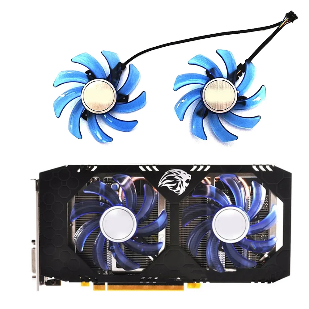 2pcs 85mm FDC10H12S9-C FDC10U12S9-C RX570 GPU 쿨러 HSI RX 470 480 570 RX470 RX480 RX570 그래픽 냉각 팬