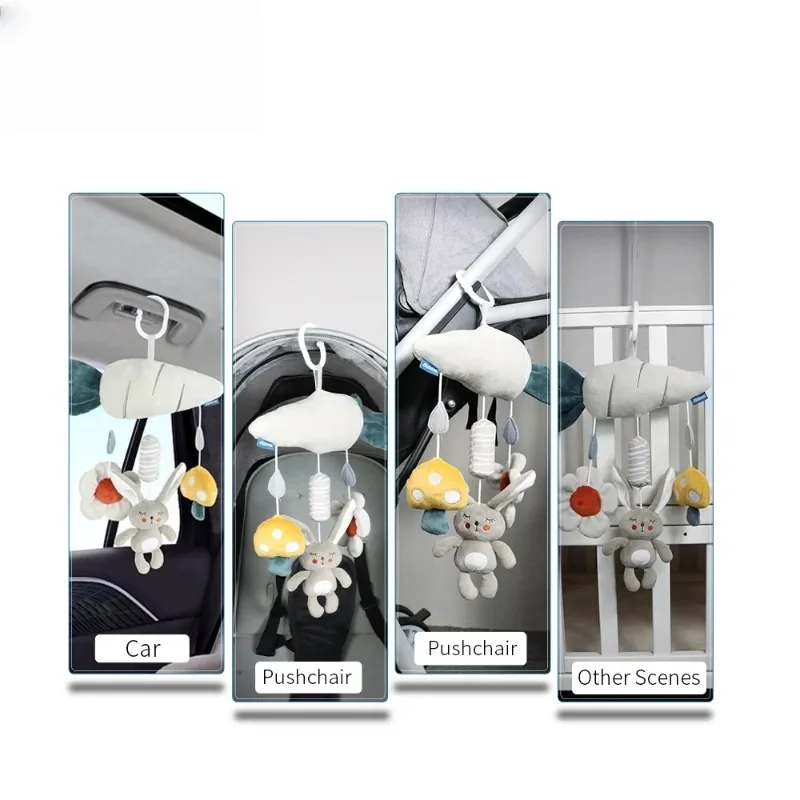 لعبة خشخيشات حسية تفاعلية للأطفال-جرس من القطيفة دمية معلقة عربة متنقلة مقعد السيارة ألعاب قلادة لسرير الأطفال حديثي الولادة والأطفال الصغار #2