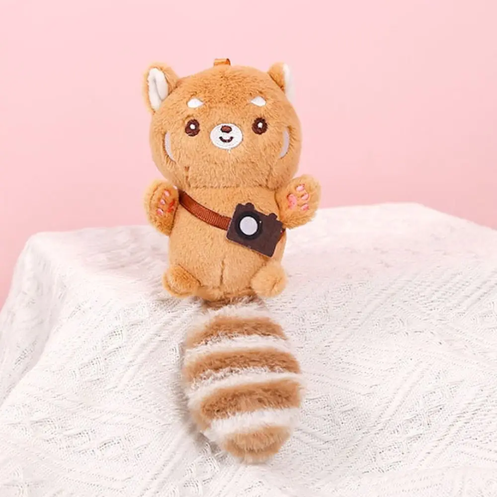 ตุ๊กตาสัตว์ Raccoon Plush พวงกุญแจน่ารัก Raccoon Plush จี้ Kawaii ตุ๊กตาสัตว์ตุ๊กตาพวงกุญแจกระเป๋าอุปกรณ์เสริม