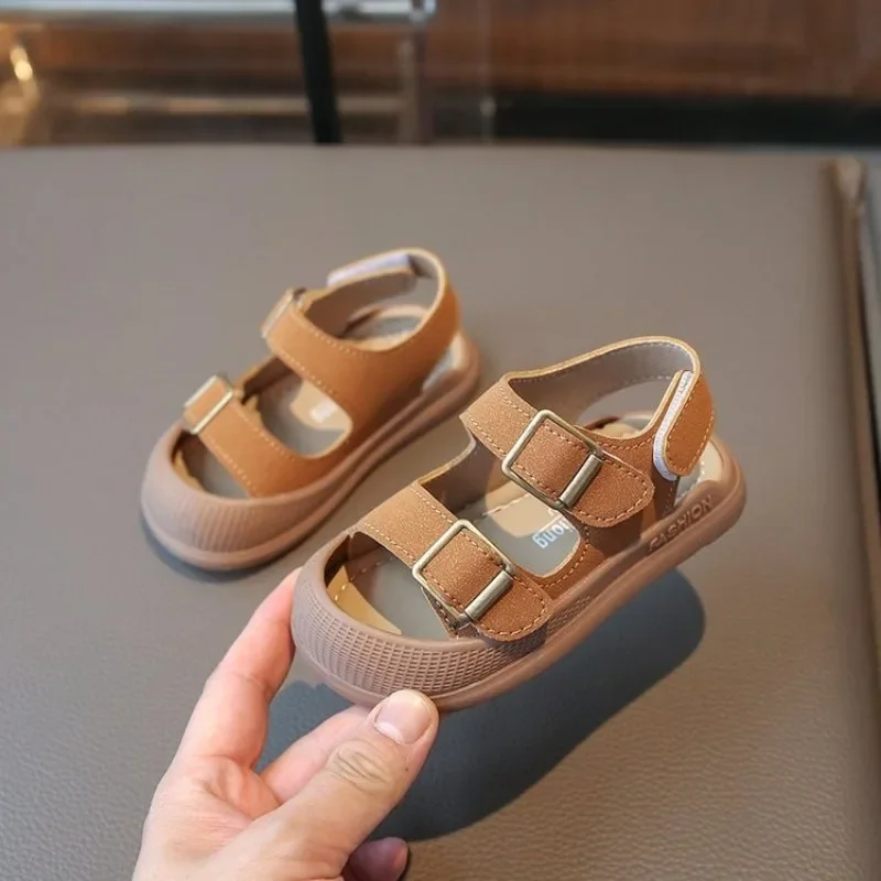 

Kids Baby Girl Sandals Summer New Boys Sports Beach Shoes Children Soft-soled Closed Toe Toddler Size 16-26