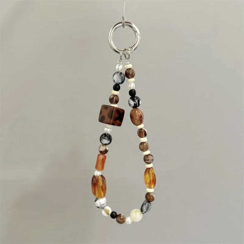 

Браслет-брелок с карамельными бусинами, подвесная веревка для телефона, подходит для iPhone 16, универсальная камера Samsung, браслет с защитой от потерь