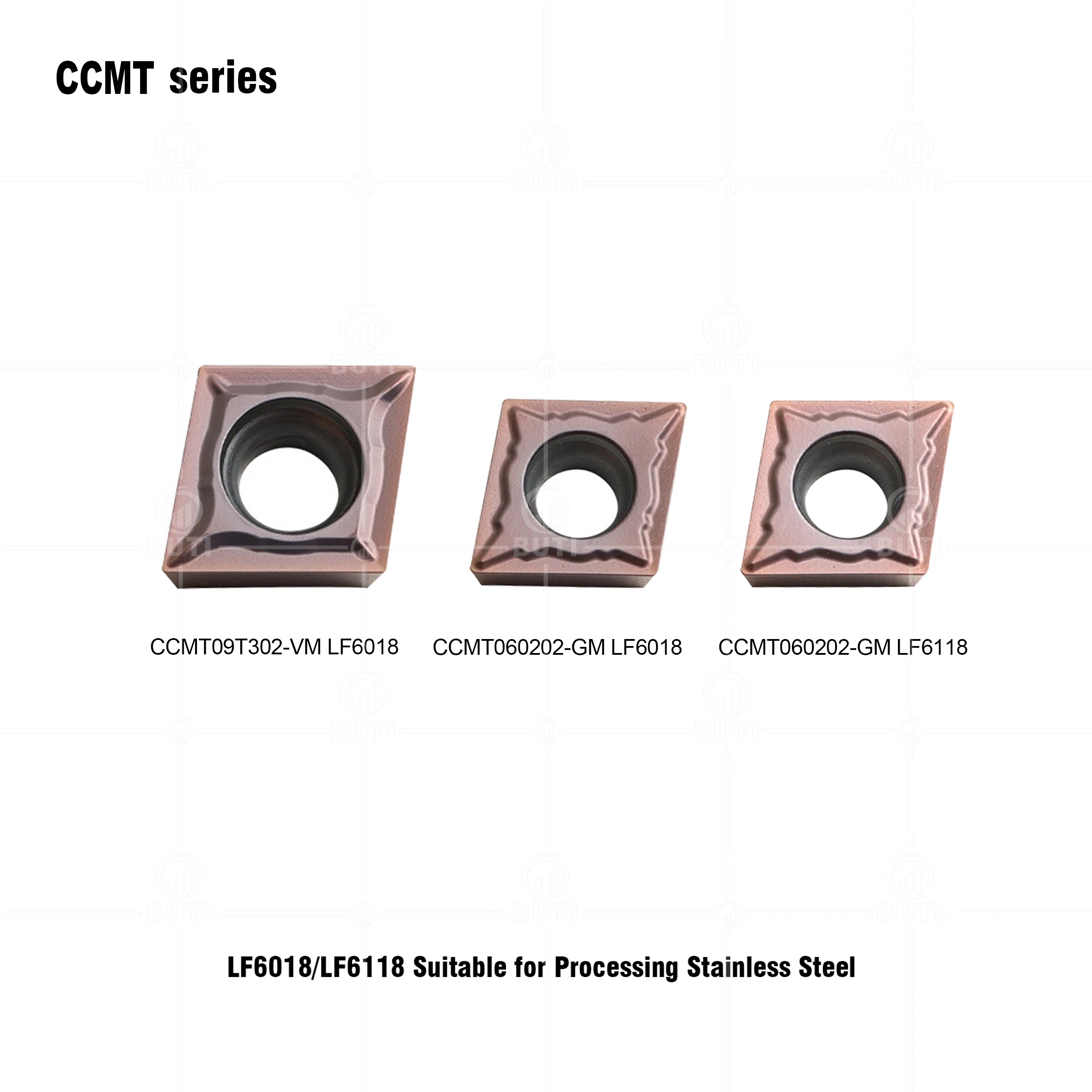 Imagem -05 - Deskar-ling-shape Turning Blade Cnc Lathe Blade Ccmt060202-gm Ccmt09t302-vm Lf6018 6118 Alta Qualidade 100 Original Aço Inoxidável