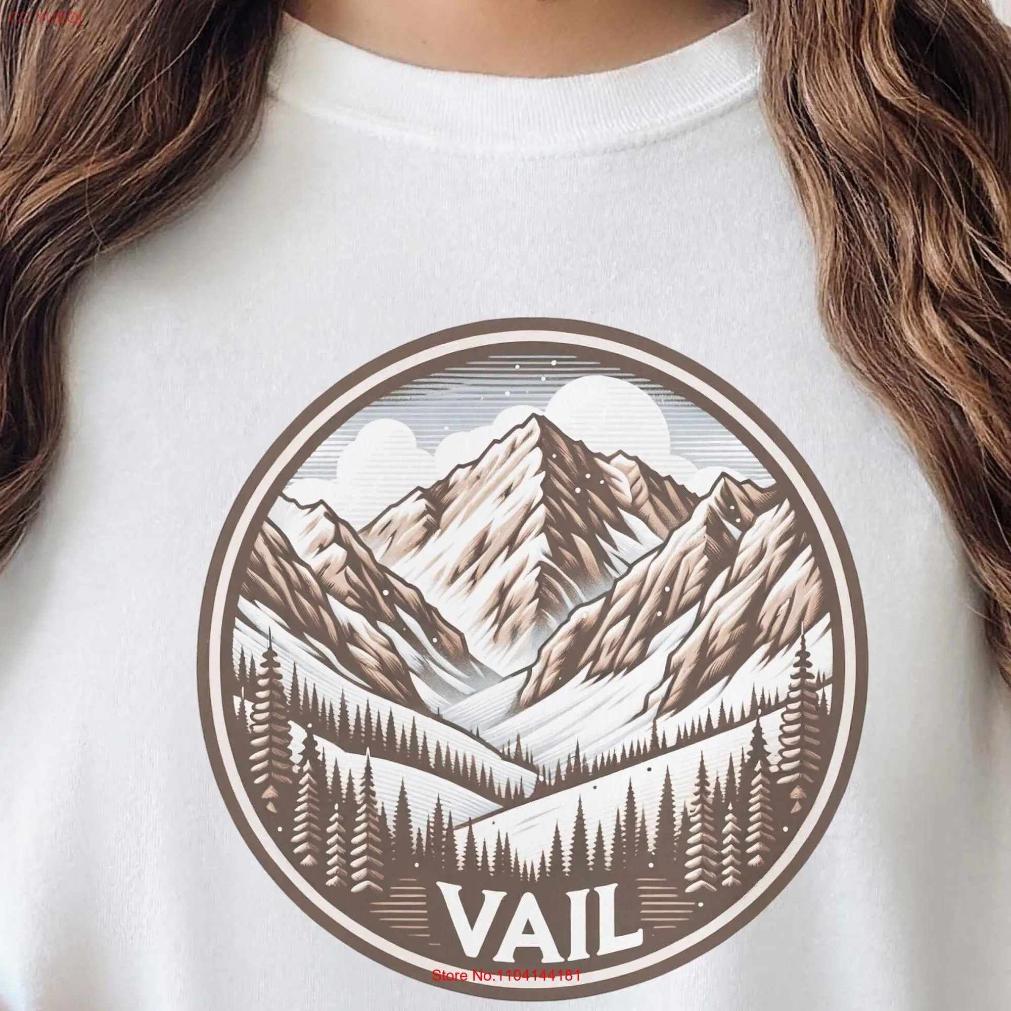 Vail T Shirt Comfort Colors Granola Girl Ski Gorpcore Outerwear Stuff Apres Travel Enthusiast CO long or short sleeves