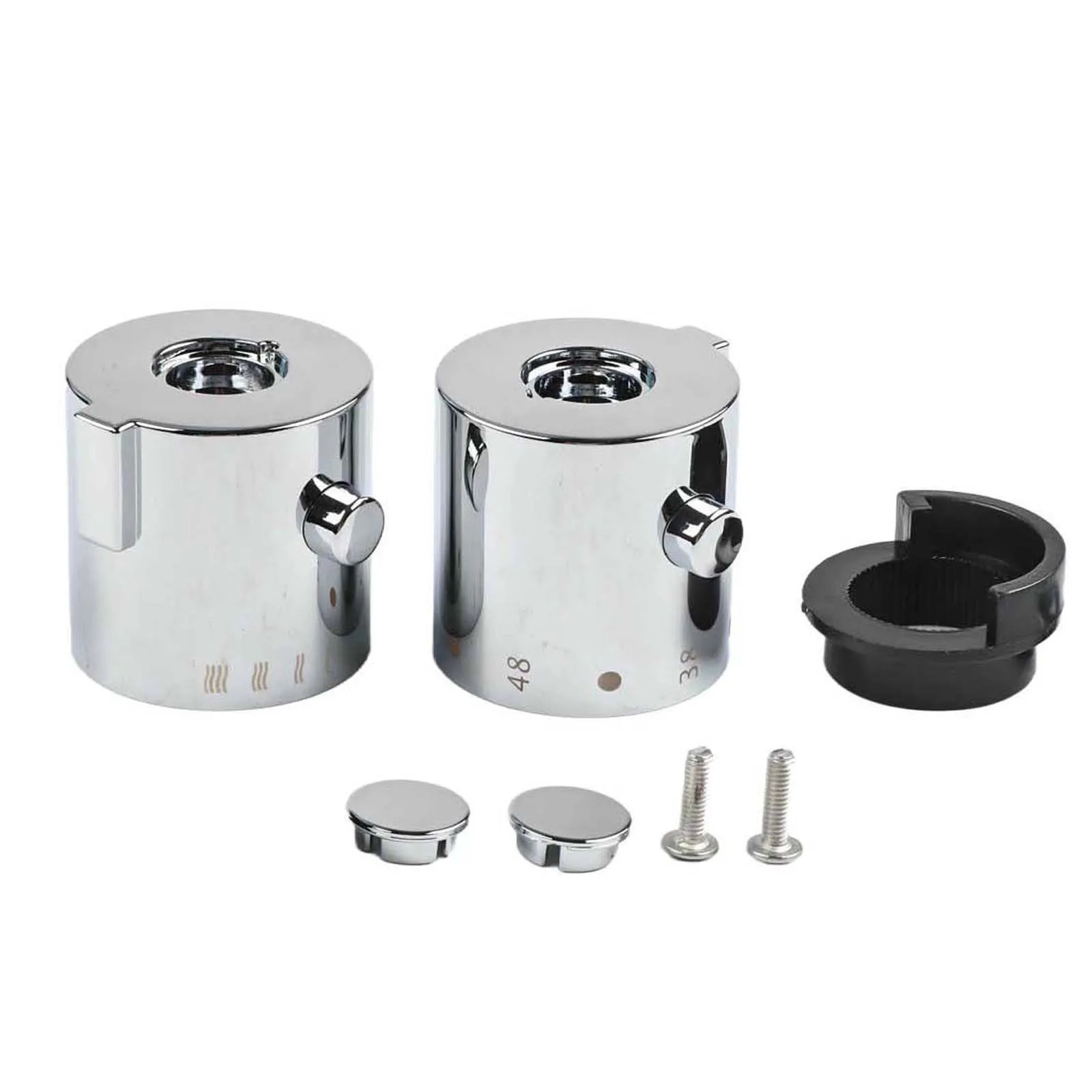 ABS Plastic Shower Temperature Control Handle Knob Suitable for SMA Bath Shower Mixer Temperature Control Mirror Chrome Finish