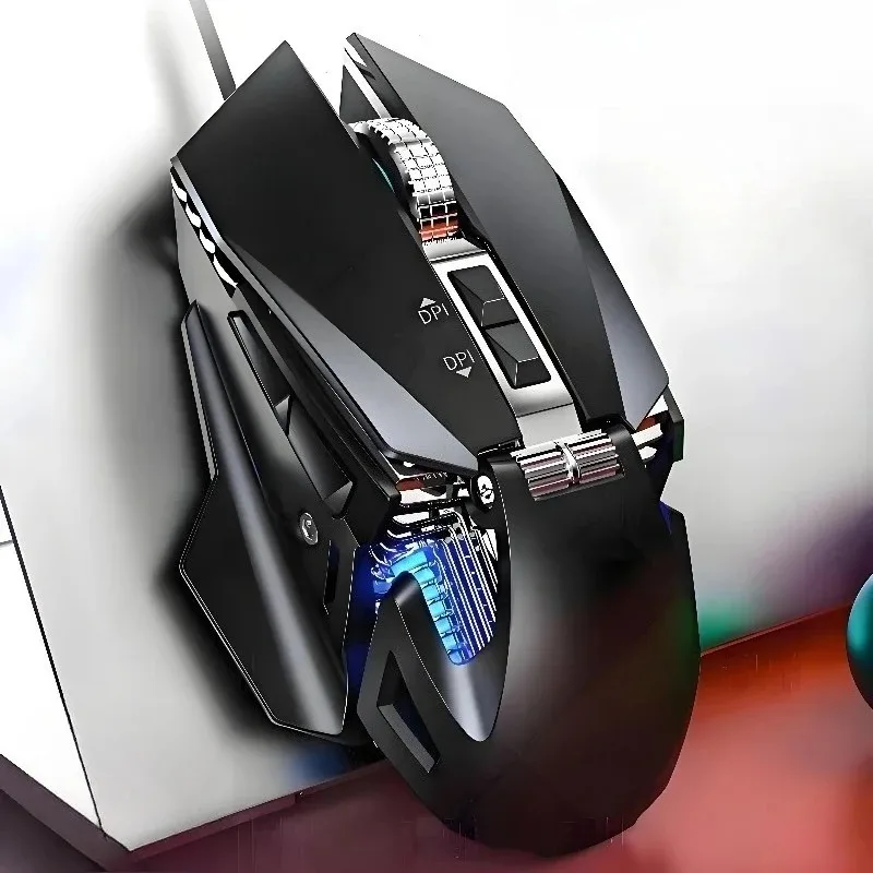 G10 Wired Mechanical Mouse RGB Backlit 200-7200DPI 6000FPS Macro Programming Gaming Mouse with Anti Interference Magnetic Ring