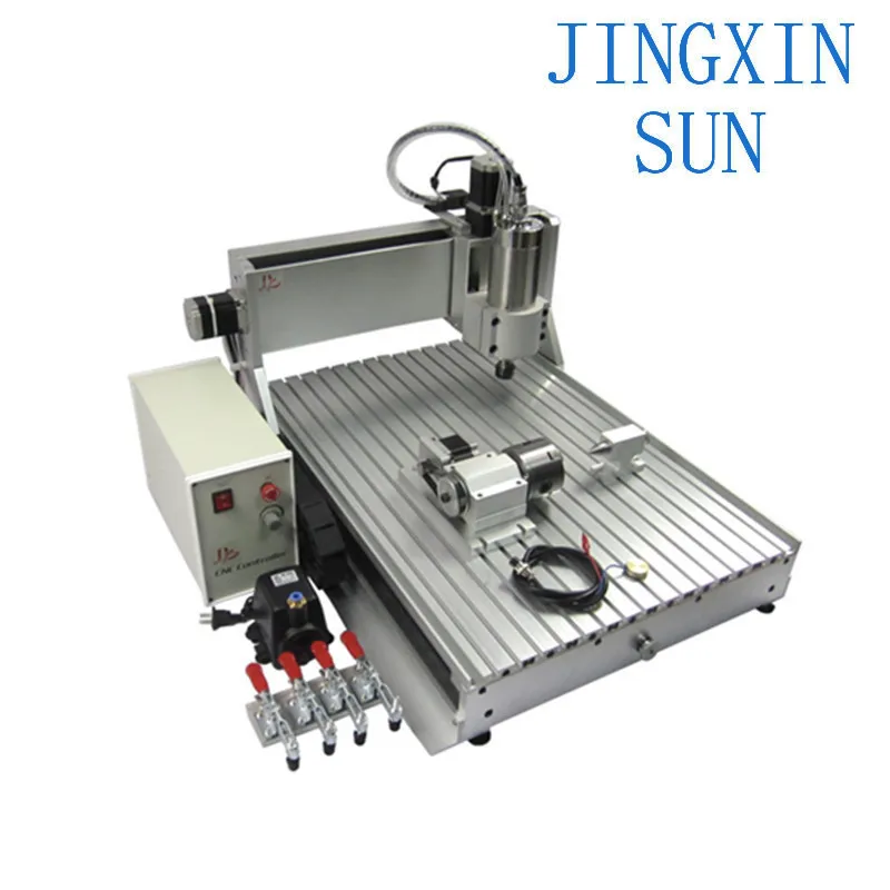 4 Axis CNC 6040 VFD CNC Router DIY Engraving Cutting Metal Milling Machine 2.2KW Spindle for Sale Woodworking