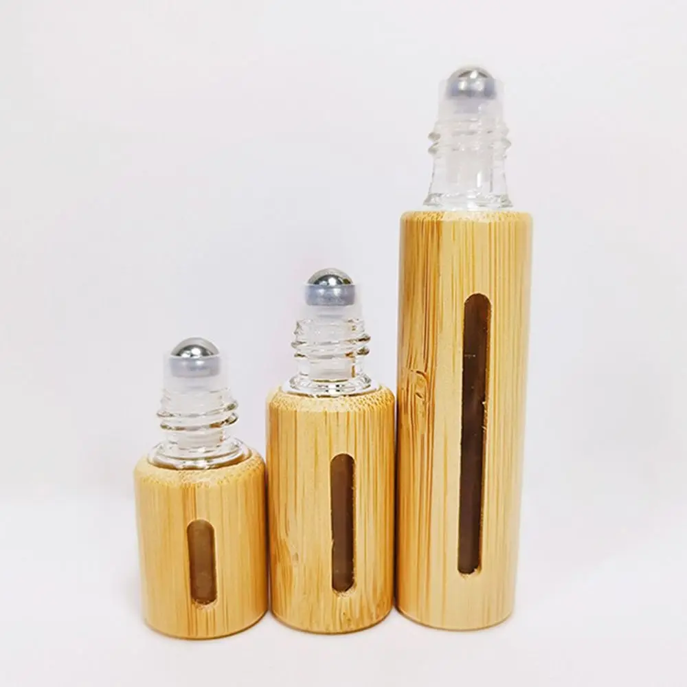 Oil Aromatherapy Sample Vial Deodorant Bottles Wood Roller Bottle Bamboo Roll-on Bottle Perfume Bottles Essential Oil Bottles