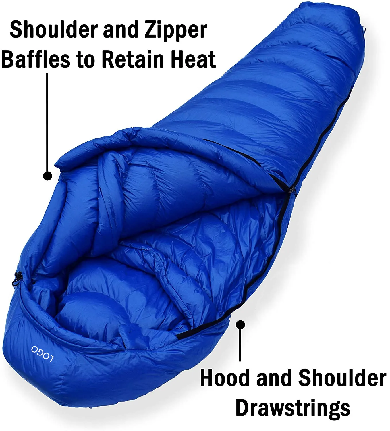 Outdoor Ultralight  Portable Cold Weather Mummy Sleeping Bag  Duck Goose Down Sleeping Bag For Camping