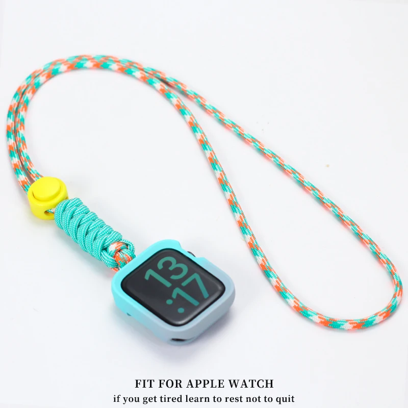 For Apple Watch 41mm 42mm 45mm 46mm 49mm lanyard S10 S9 S8 Necklace cord  S7 S6 S5 SE ultra Cover Pocket watch braided lanyard