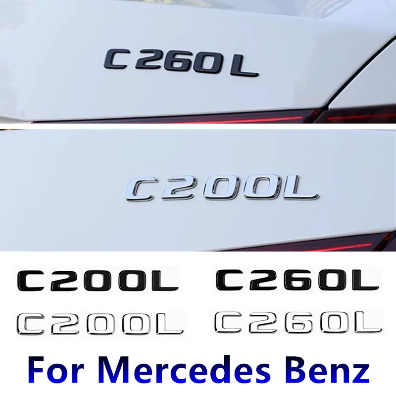 

Car Stickers 3D ABS Chrome Sliver Rear Trunk Words Decals Adhesive Vinyl For Mercedes Benz C200 C260 W204 W205 W206 Accessories