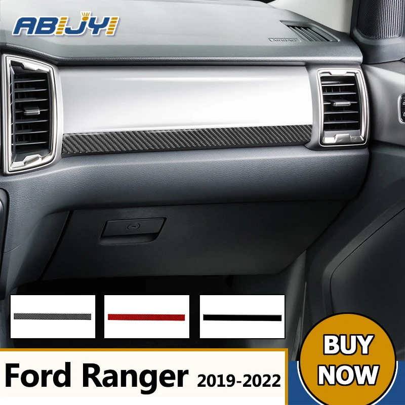 

Автомобильные наклейки из углеродного волокна с навигацией, с автоматическим переменным током для Ford Ranger 2019-2022, приборная панель со стороны пассажира, автоаксессуары