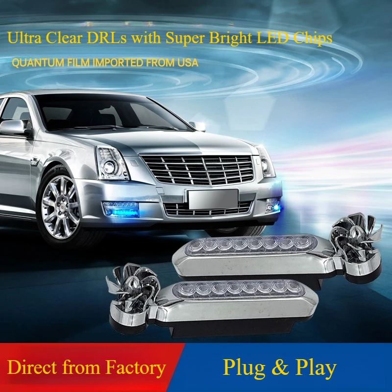 For Vehicle Universal Ultra Clear DRLs with Super Bright LED Chips Direct from Factory Plug and Play Easy Installation