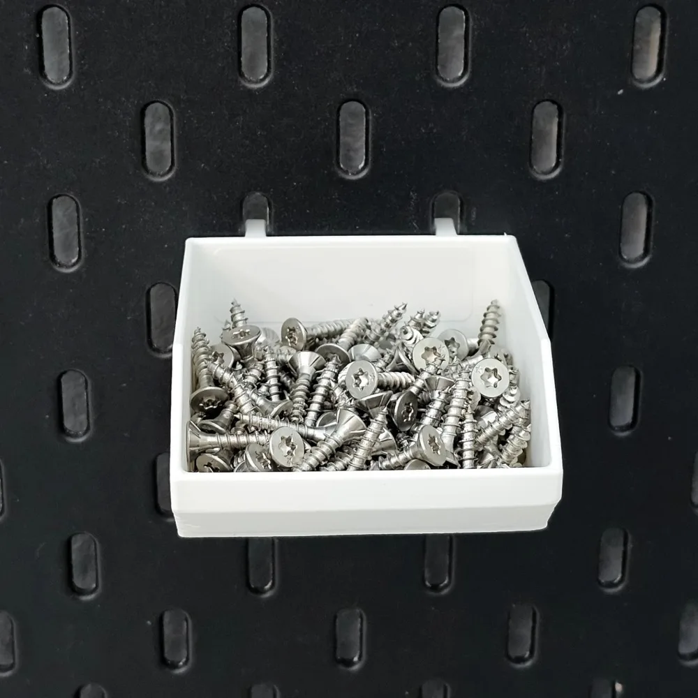 

1PCS Workshop Tools Storage Box Hanging Plastic Organizer For IKEA Skadis Garage Kitchen DIY Accessories Garage Storage