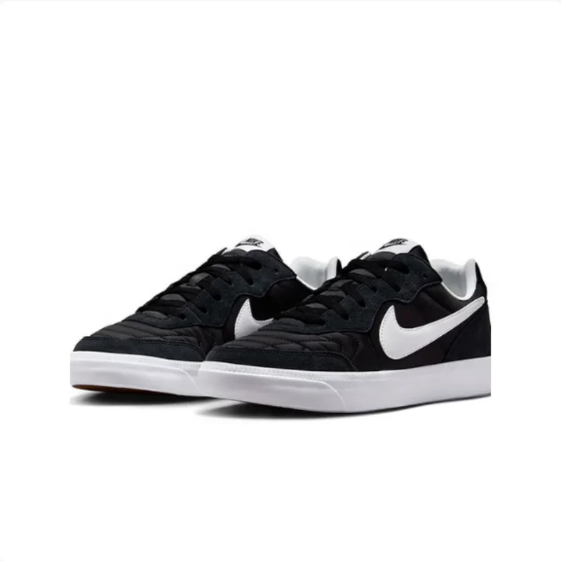 

Nike Lightweight and Comfortable Outdoor Men's Skate Shoes, New Nike Tiempo Trainer Series Outdoor Flat Shoes, Fashionable and Versatile Black and White Color Retro Sneakers, a Must-Have for Men 644843-012