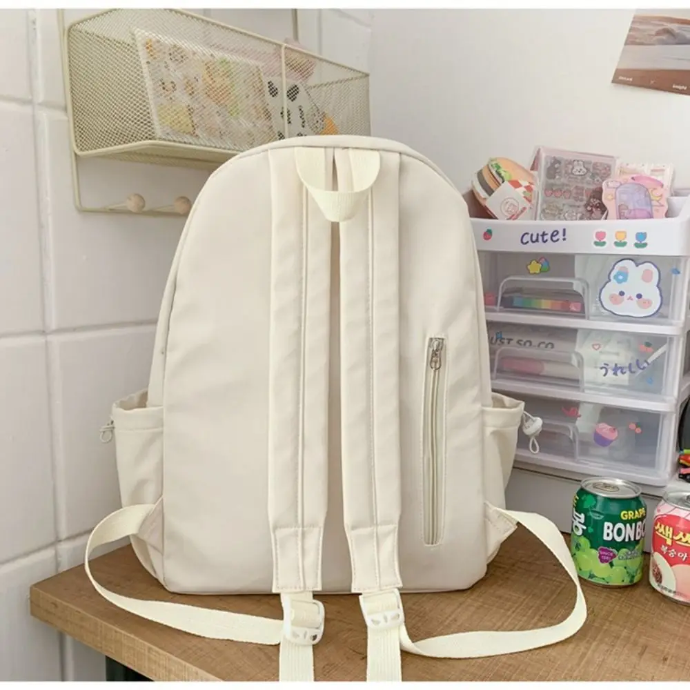 Backpack Casual Canvas Book Backpack Green Adjustable Strap Large Capacity Street Travel Bag Student School Bags Portable