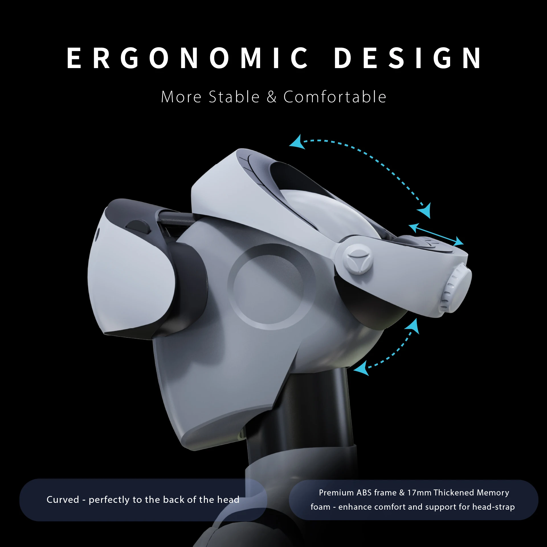 APEXINNO For PSVR2 and PS5 VR Head Strap Comfortable Headband Foam Cushion for PlayStation VR2 vr accessories Cushion Pad