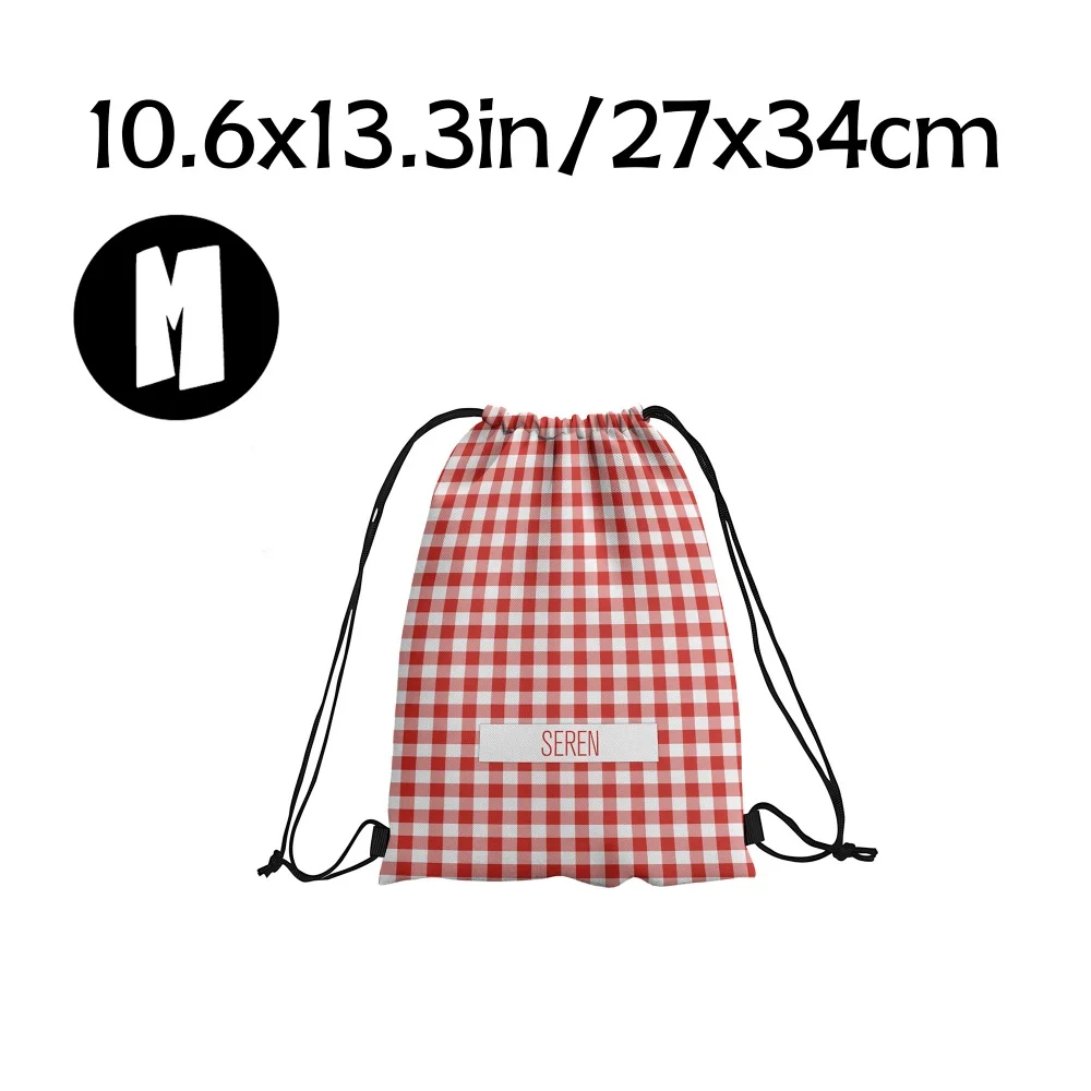 Custom Text & Name/Number,Drawstring Closure,Machine-Washable Gym Sports Travel Bags,DIY Gift Suitable for Commute,Events,Orders