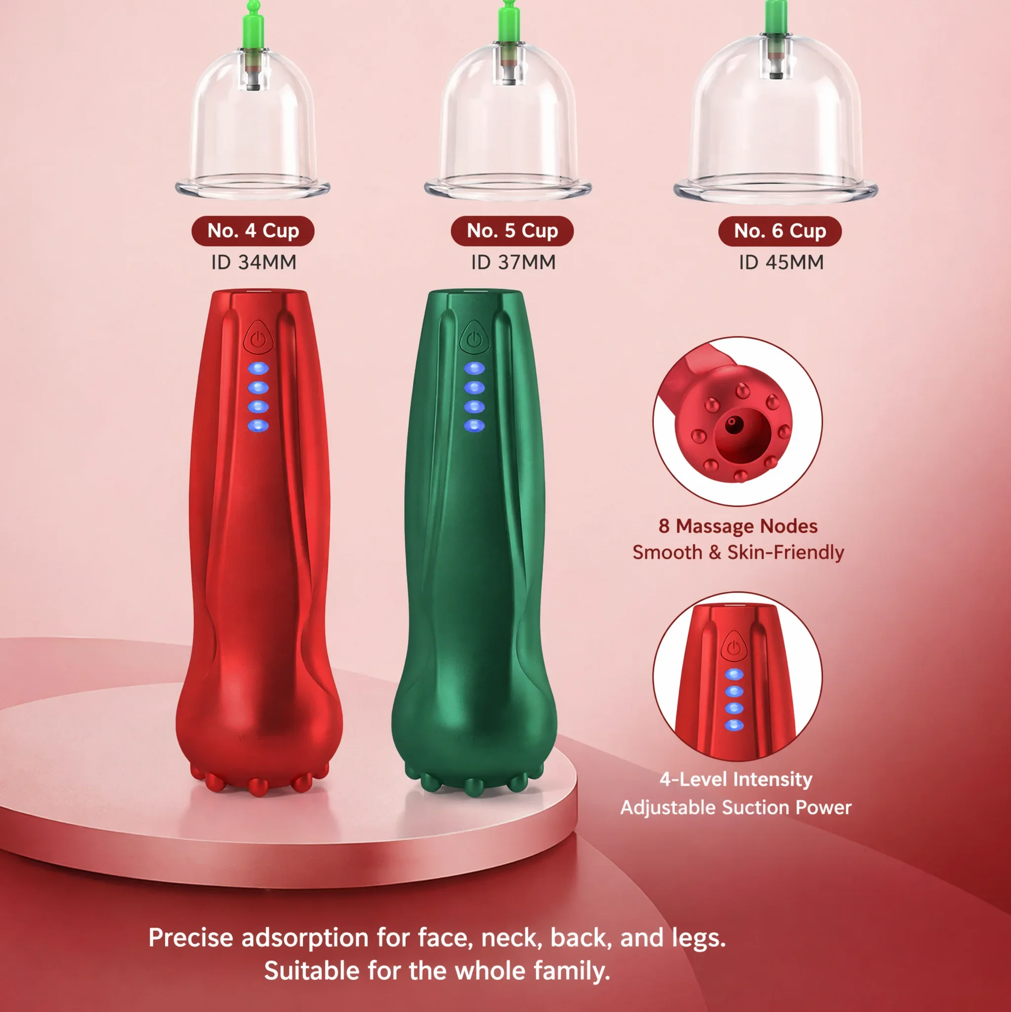 Electric Cupping Massage Instrument Vacuum Chinese Medical Suction Cup Anti Cellulite Meridian Cans Body Scraping Jars Massager