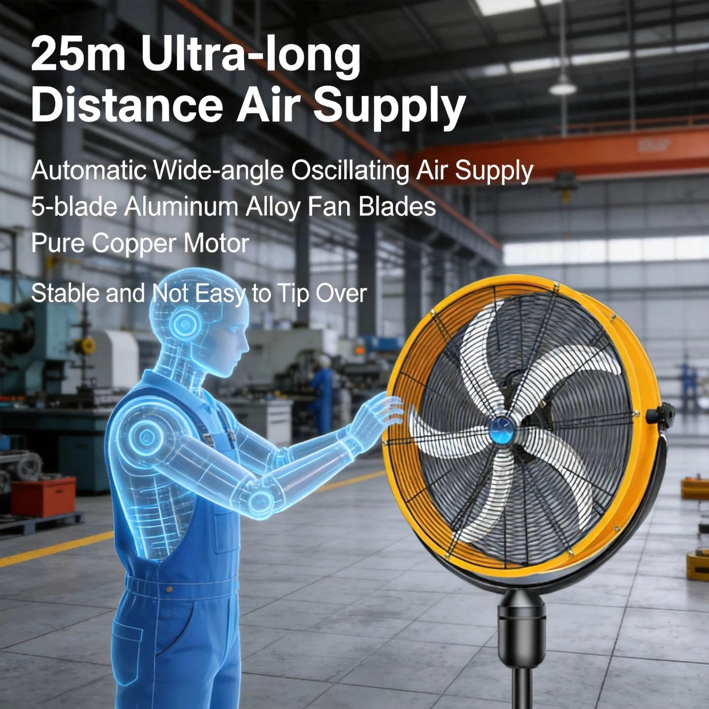 

Industrial large Powerful horn fan Factory electric fan High power and high wind shaking floor fan Commercial floor