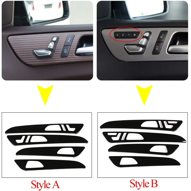 For Mercedes Benz ML GLE GL Class GLS320 400 2012-2019 Wood Grain Door Interior Patchtrim Protective Panel Accessories