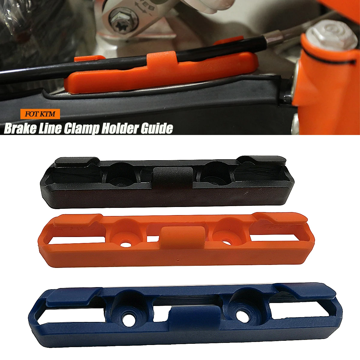 

For KTM Plastic Brake Line Clamp Holder Guide SX SXF XC XCF SMC ENDURO R 125 150 250 300 350 450 690 Dirt Pit Bike Motocross