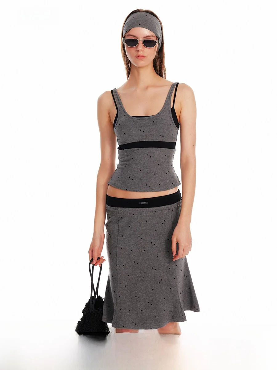 

ALINNV Original Knitted Patchwork ter Ne Skirt Set Women's Faion Slimming Summer New Arrival Two-Piece Suit