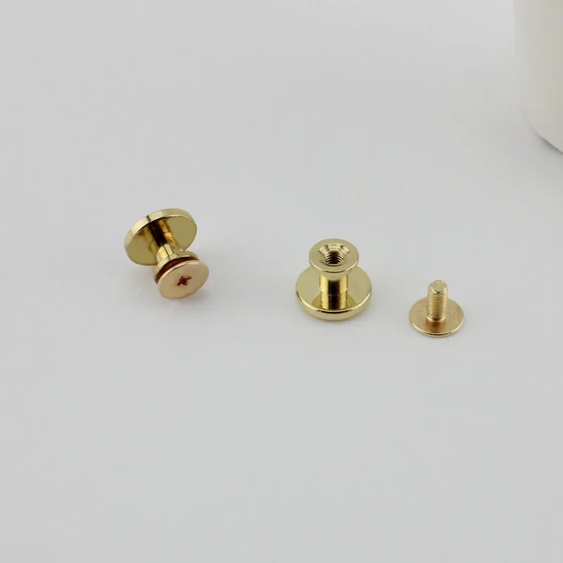 50-200pcs 11*8mm 3colors copper Solid Rivets Fasteners Gold High Quality Leather Crafts Bags shoes Studs Bag Parts Accessories