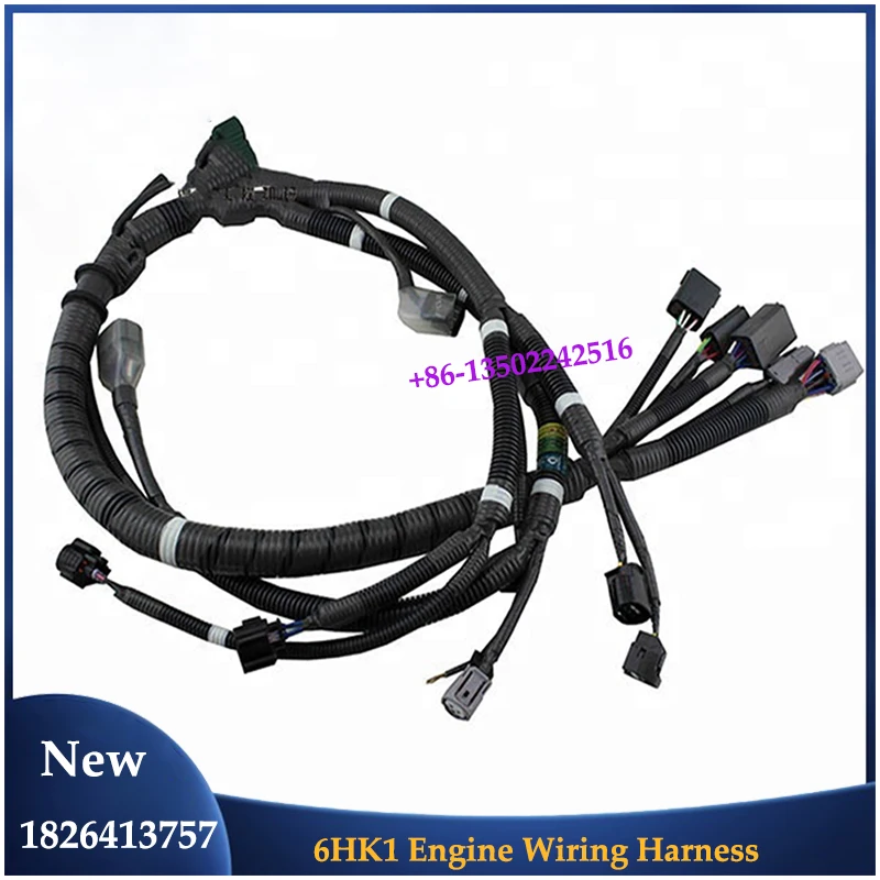 6HK1 Engine Wiring Harness 1826413757 for Hitachi Excavator Wire Cable