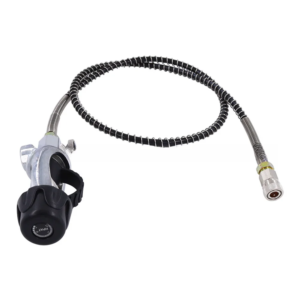 Test Valve 36inch Full Spring Hose Tube G5/8 Diving Converter To Oxygen Cylinder Regulator Refill Filling Adapter For Diving