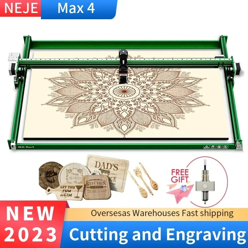 

2024 NEJE Max 4 Laser Engraver & Cutter Machine 4-Axis Industrial Laser Large Working Area 750*460mm CNC DIY Woodworking Tools