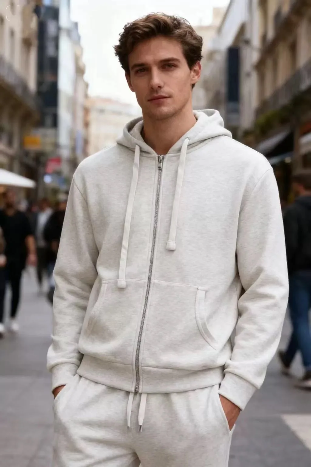 

Итальянская мужская повседневная спортивная одежда с капюшоном, топ, легкий роскошный модный осенний комплект, длинные брюки све