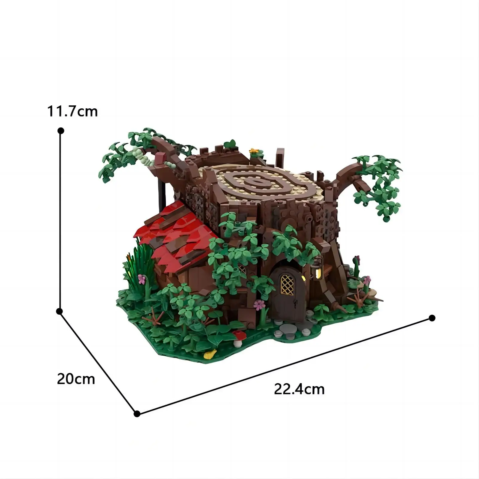 MOC building block 98101 forest fairy tree house elf fairy house assembled toy ornament