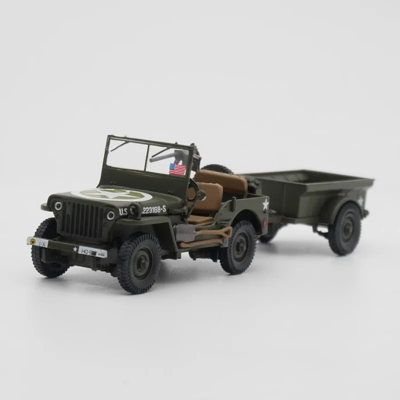 

Diecast IXO 1:43 Scale Willys Jeep American Military Vehicle Alloy Car Model Collectible Toy Gift Souvenir Display Ornament