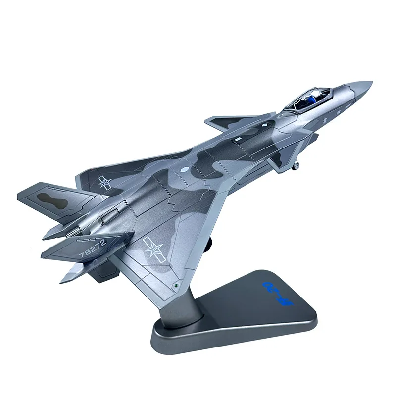 Diecast 1:72 Scale Plane Model J-20 Fighter Alloy Simulation Stealth Aircraft With Display Stand Souvenir Gifts For Adults Boy