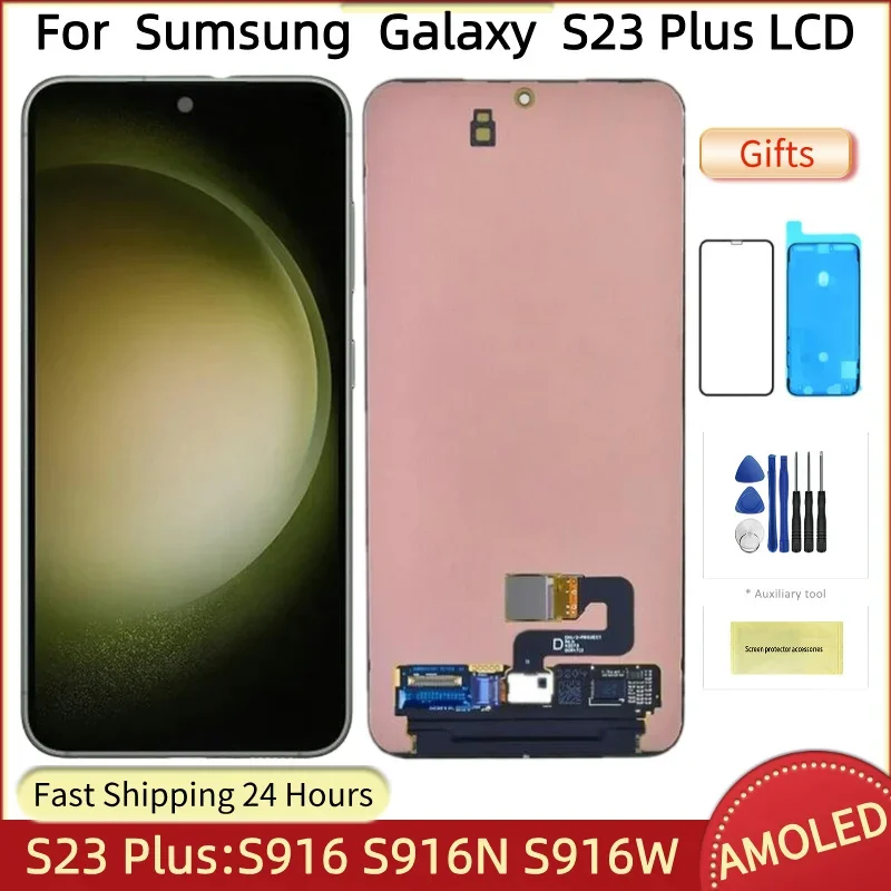 

SUPER AMOLED Display For Samsung Galaxy S23 PLUS 5G LCD S916 S916F SM-S916U SM-S916B/DS Touch Screen Digitizer Assembly