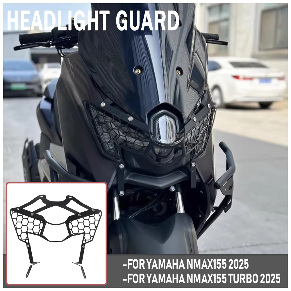 

For Yamaha NMAX155 NMAX155 Turbo V3 2025 Motorcycle Modified Protective Accessories Headlight Grille Guard Cover Protector