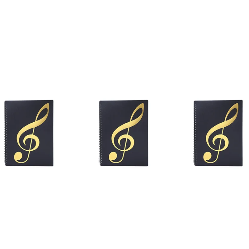 

RTSHE-3X Sheet Music Folder, 60 Pages, Sheet Music/Holder,Fits Letter Size A4, Writable & Detachable Choir Folder (Black)