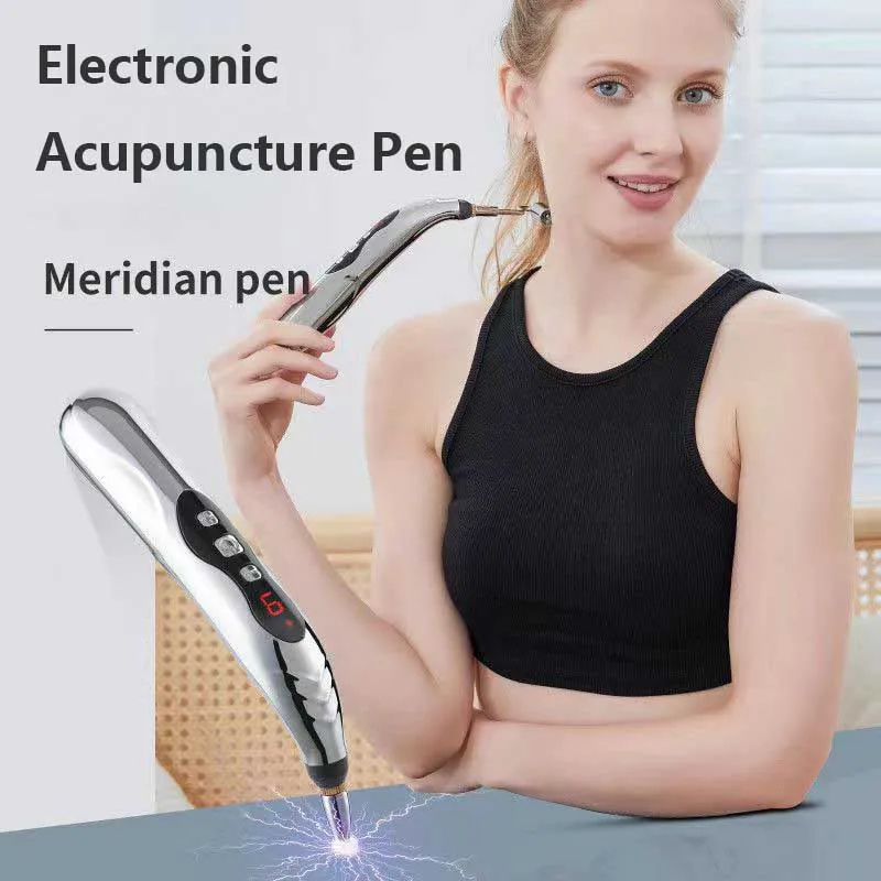 Penna per agopuntura elettronica massaggiatore a punta meridiani elettrici terapia Heal Massage Pen strumento per alleviare il dolore penna