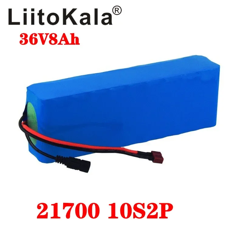 

LiitoKala 36V 8AH 21700 4000mah 10S2P Electric Bike Battery for electric bicycle scooter 36V Ebike Battery