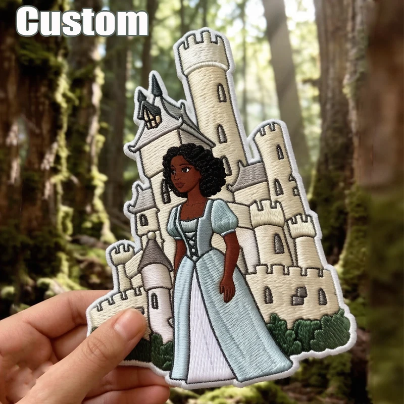 Merrow Border Custom your Own Personality Embroidery Patch Iron On Hook Loop for Clothing Stickers DIY Your Own Badges Jacket