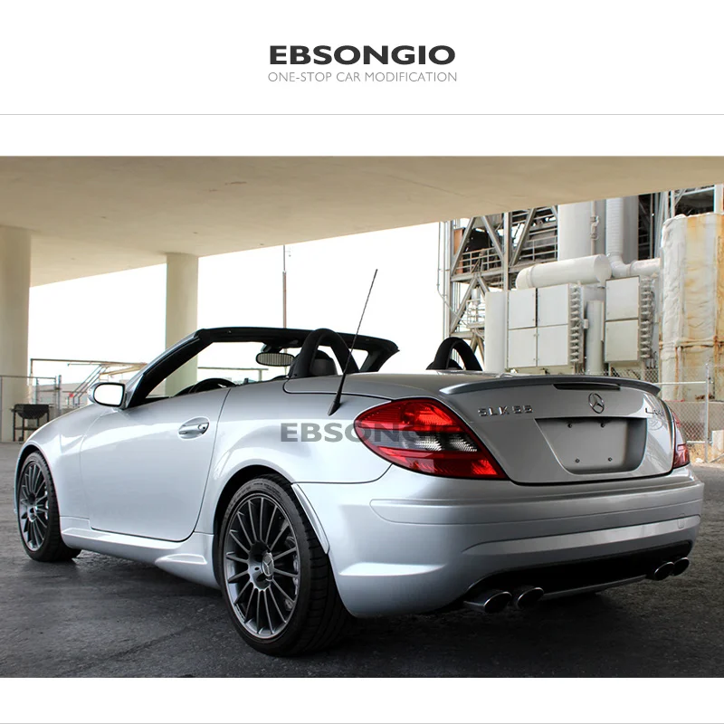 Per Benz R171 SLK classe convertibile 2 porte da 2004 a 2010 auto in plastica ABS Spoiler sul tetto posteriore ala tronco Lip Boot Cover Car Styling